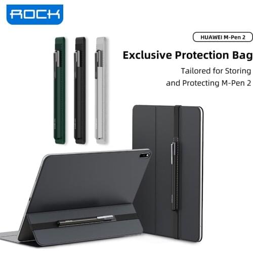 ROCK Flexible PU Leather Protective Bag For Huawei M-Pen Exclusive Stylus Pen Case For M-pencil2 Mate pad Tablet 8.4-10.8 inches