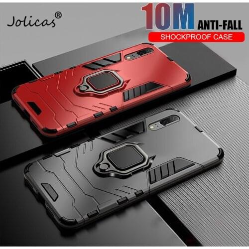 Luxury Soft Silicone Bumper Case On The For Huawei P20 P30 Pro Shockproof Case Cover For Huawei P20 P30 Lite Metal Ring Case