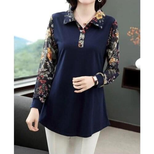 Foreign Large size Chiffon bottom coat Long Sleeve Dress T-shirt 200 Jin fat sister medium long fake two-piece top