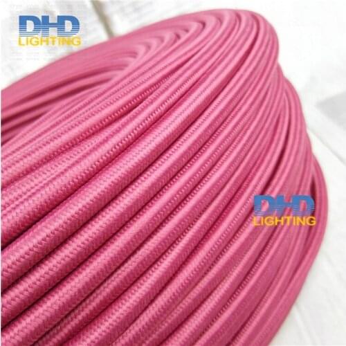 Burgundy color 2*0.75mm Vintage Electrical Wire Textile Cable Edison Vintage Lamp Cord textile Retro Pendant Light Lamp Wire
