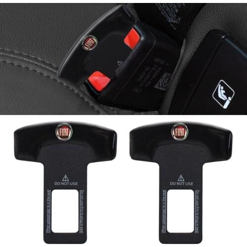 1/2pcs Quality Alloy Car Seat Belt Cover Clip Safety Belt Plug For Fiat Panda Bravo Punto Croma 500 595 Auto Stying Accessories