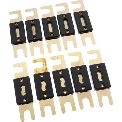 10 Pieces Car Audio and Video ANL Fuses Flat Fuse 350Amp 400Amp Gold Plated