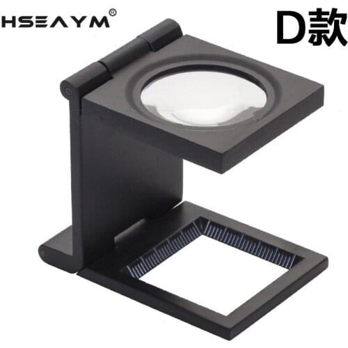 10X Cloth Mirror Scale Magnifier Optical Glass Lens Black Spray Paint Zinc Alloy Pigeon Magnifying Glass Loupe