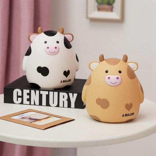 2021 Cute Cartoon Cow Piggy Bank Home Decoration Can Save Take Piggy Bank Gift
