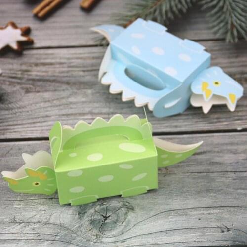 AsyPets 25 Pairs Creative Dinosaur-shape Cardboard Candy Box Baby Child Birthday Party Gift Box