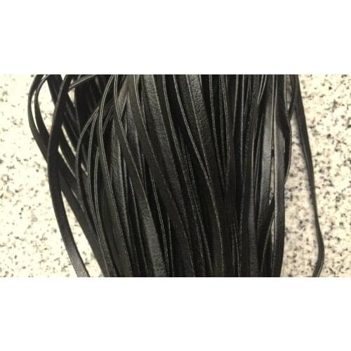 Free Ship Black 100 meters 5mm Flat Soft Pu leather cord Leather Finding, Leather Craft, Leather Cord