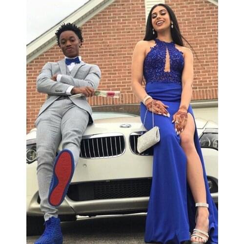 BUrgundy White Red Sexy Prom Dresses Long Plus Size Beaded Appliques Lace Spaghetti Straps High Side Split Formal Evening Party