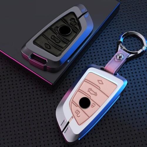 Zinc Alloy Leather car Remote key case cover For BMW 2 3 5 7 Series 6GT X1 X3 X5 X6 F45 F46 G20 G30 G32 G11 G12 F48 G01 F15 F85