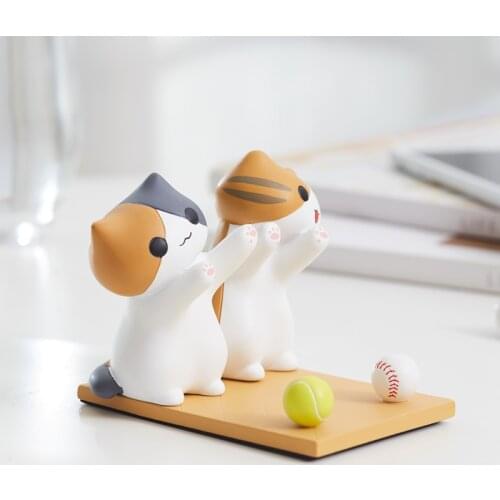 Cute Cartoon Cat Tablet Mobile Phone holder orange cat gray cat mobile phone holder For iPad tablet display Stand Kawaii gift