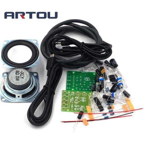 Parts) small speaker DIY kit Transparent amplifier two-channel audio speaker speaker electronic welding production