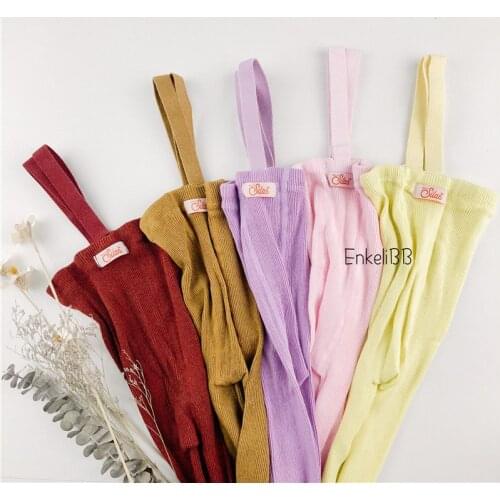 EnkeliBB 2021 New Baby Spring Tights Witjh Strap Top Top Quality Boy and Girl Unisex Bottoms Brand Clothes