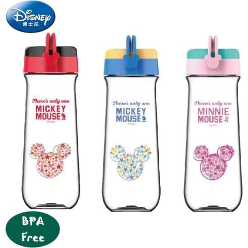 Disney Mickey Cup Tritan Material BPA Free Summer Drop Plastic Cup Primary School Male Portable Kettle cute water bottle