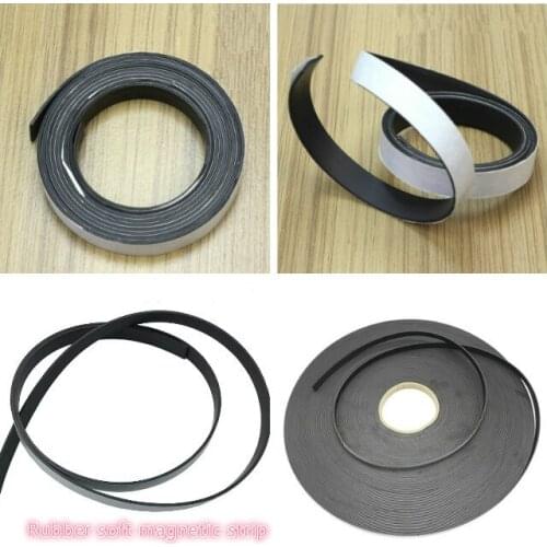 Long 1 / 2 Meter rubber soft magnetic strip,computer chassis dust net magnetic strip rubber soft rubber, 12.7x1.5mm