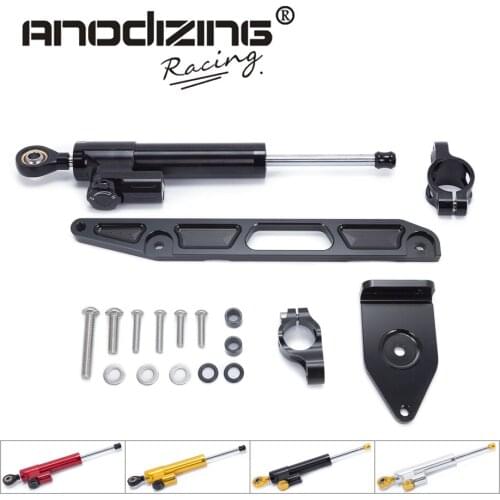For YAMAHA XJR1300 2002 2003 - 2015 Motorcycle Aluminium Steering Stabilizer Damper Mounting Bracket Kit