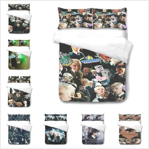 Draco-Malfoy Home Textile Pillow Case 3D Bed Linen Duvet Covers Comforter Bedding Sets Bed Set Home Decor Bedding