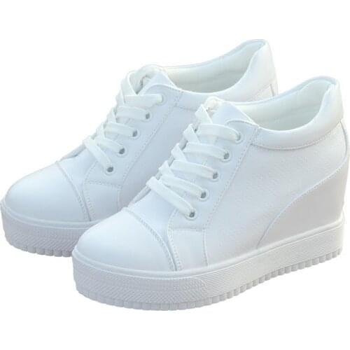 Sneakers Black White Hidden Wedge Heels sneakers Casual Shoes Woman high Platform Shoes Womens High heels wedges Shoes AA-322