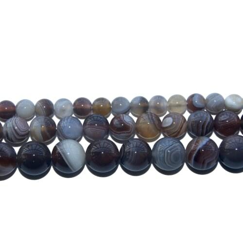 Wholesale Natural Stone Botswana Sardonyx Agates Round Beads 6 8 10 12 MM Pick Size For Jewelry Making DIY Bracelet Necklace