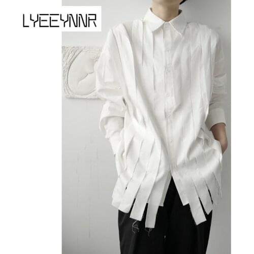 LYEEYNNR Button Down Blouses