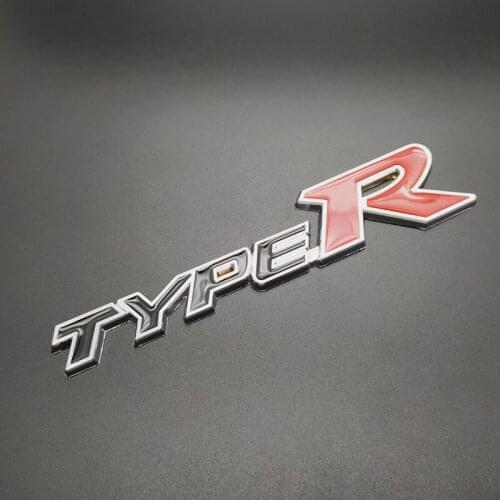 3D Metal Car Sticker Auto Badge Emblem Decal For Honda CIVIC Type R Logo FD2 FD FA 5 Mugen TypeR Racing Car Styling Accessories