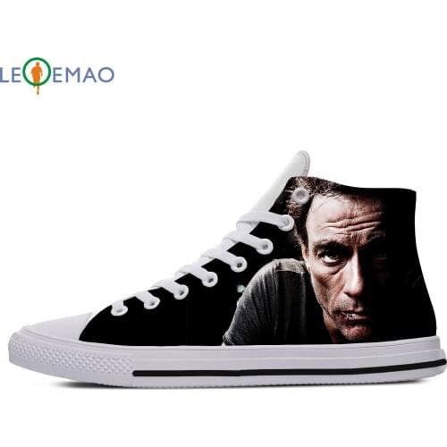 Custom Spring Autumn Canvas Shoes Jean-claude Van Damme High Quality Handiness Mens Casual Shoes Comfortable Big Off White