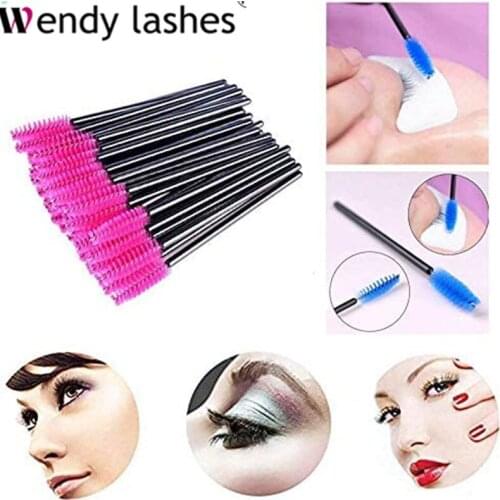 50pcs/bag Disposable Eyelash Brush Wands Lashes Eyebrow Plastic Applicator Cosmetic Eyelash Extension YY Makeup Brush Supplies