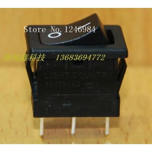 [SA]Power Switch R19 -Taiwan group LIGHT Rocker black boat type SPDT switch RA22--100PCS/LOT