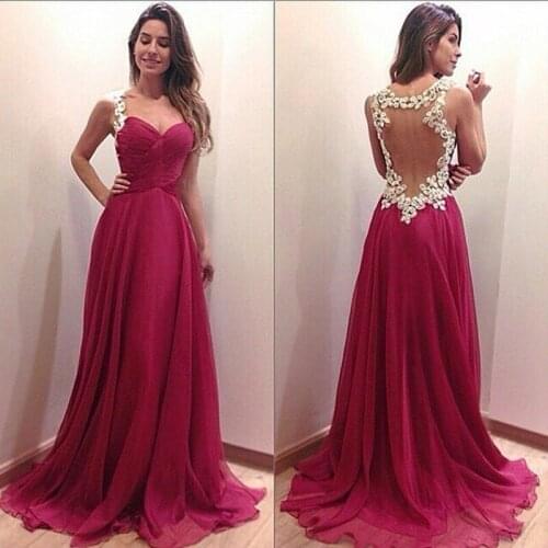 Lace back sexy red prom dresses 2020 Sweetheart evening dress party dresses Well Vestido Festa
