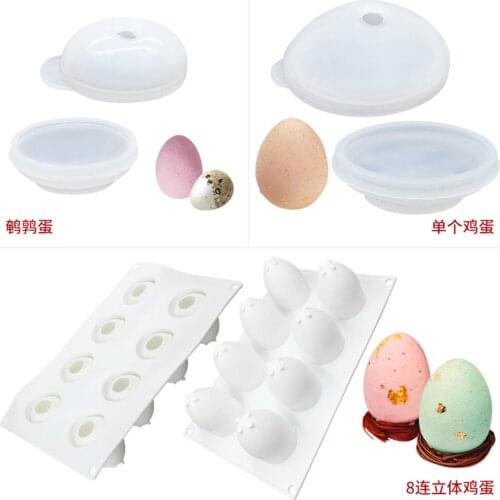 Egg Shaped Silicone Fondant Cake Mold Jelly Pudding Molds Ice Cream Resin Glue Mould Baking Tools Kitchen Accessories