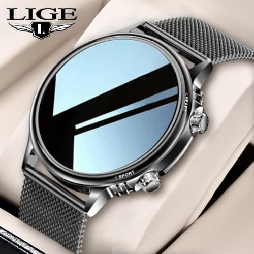 LIGE New Smart Watch Men Heart Rate Blood Pressure Sport Waterproof Business Reloj Inteligente Smartwatch Women For IOS Android