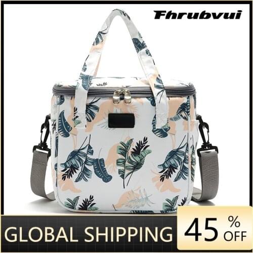 7L Floral Picnic Bag Fashion Thermal Food Picnic Lunch Bag for Women Milk Beer Cooler Lunch Box Portable Multifunction lunch Bag