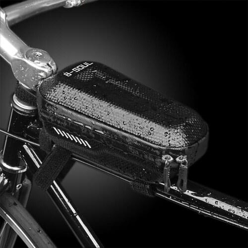Mountain Bike Front Tube Frame Bag Large Capacity Hard Shell Rainproof Case Outdoor Cycling Bicycle Repairing Accessories