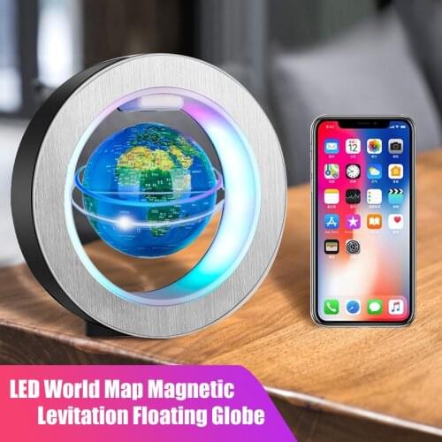 Led Furniture Globe Magnetic Levitation Floating Globe Light World Map Rotating Night Lamp Kids Novelty Ball Light Lamp