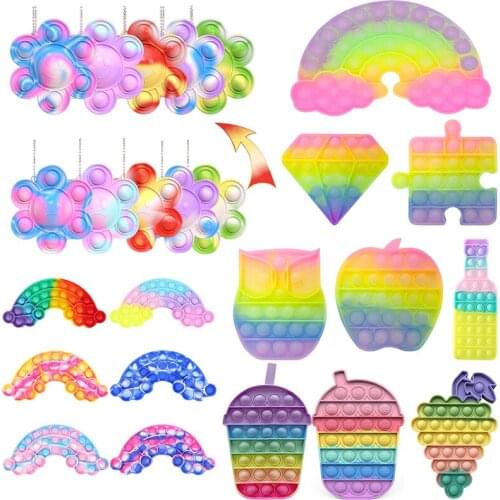 Push Bubble Sensory Toy Autism Needs Squishy Stress Reliever Toys Adult Child Funny Anti-stress Fidget Toys Decompression Gifts