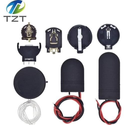 TZT CR2032 CR2025 CR1220 Button Coin Cell Battery Socket Holder Case Cover With ON-OFF Switch 3V 6V Battery Storage Box