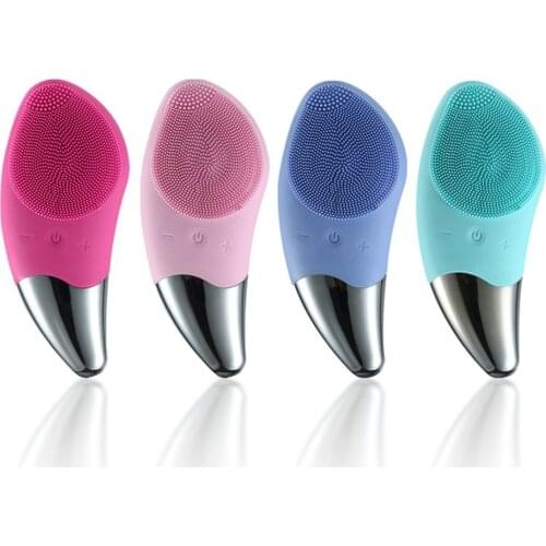 Ultrasonic Vibration Silicone Cleansing Instrument Wash Instrument Electric Wash Brush Washing Artifact Pore Cleaning Brush