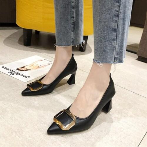 YSHUNIJ 2021 Womens High Heels Simple and Comfortable Breathable Womens Shoes D2135-2