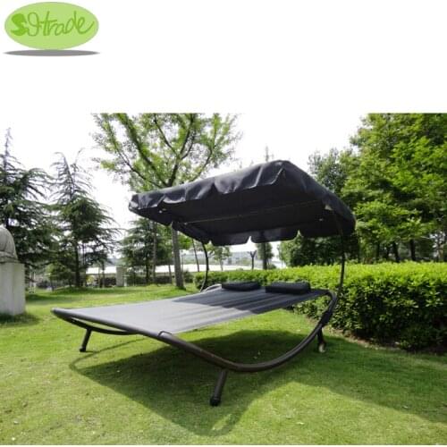 Canopy(Only a Roof) For 2 Seaters Hammock 82.67"x47.25"/210x120cm,All Weather Deluxe Canopy for Outdoor Use, Dark Gray/Beige