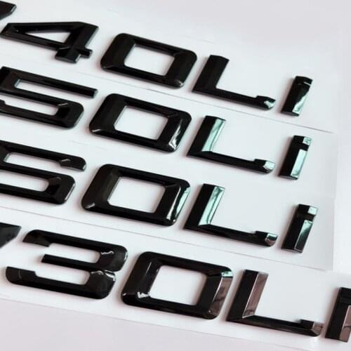 735d 745d 750d 730i 735i 740i 750i 740e 750Li Emblem Badge Rear Trunk Gloss Black Letters Sticker For BMW 7 Series G11 G12 F01