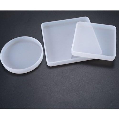 3 Pcs Crystal Epoxy Mold DIY Handmade Mirror Square Round Highlight Silicone Mould