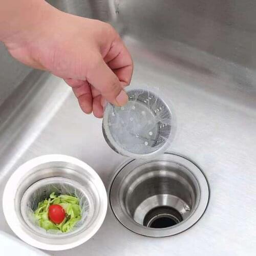 30/100pcs Kitchen Filter Net Bags Disposable Reusable Garbage Filter Bag Shower Drain Sieve Collector Sink Strainers