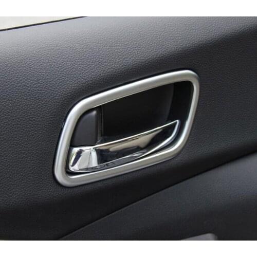 4Pcs/set Car Interior Door Handle Bowl Frame Trim Styling For Honda CRV CR-V 2015 ABS Sticker Car-covers