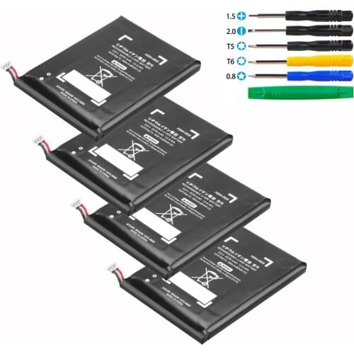 4Pack HDH-003 Li-ion Battery for Nintendo Switch Lite,Lite HDH-001 Replacement Battery,HDH-003 Akku with Tool Repair Kit