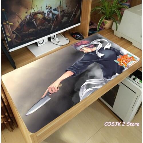 Anime Food Wars！Shokugeki no Soma Yukihira Souma Megumi Tadokoro Mouse Pad Thicken Laptop Game Mice Mat Anti-Slip Playmat Gifts