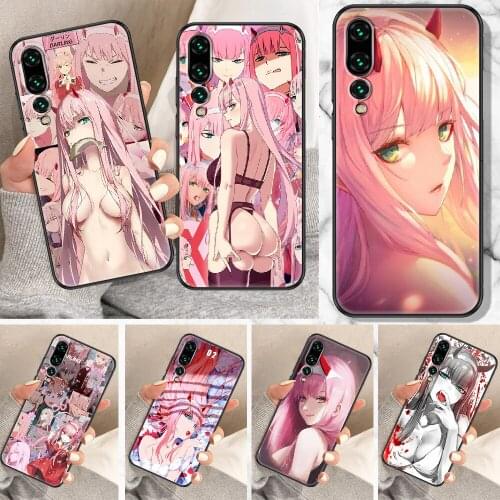 Darling in the Franxx 02 Anime Phone Case For Huawei P Mate P10 P20 P30 P40 10 20 Smart Z Pro Lite black pretty cover trend