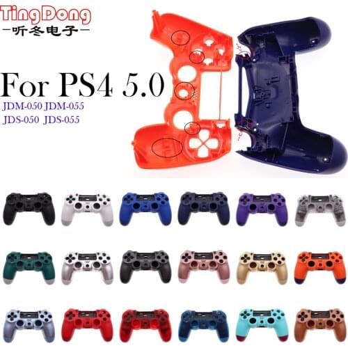 1set Full Shell Case Housing For PS4 Version 5.0 JDS-050 JDS 055 JDM050 shell Controller Replacement Parts Joystick