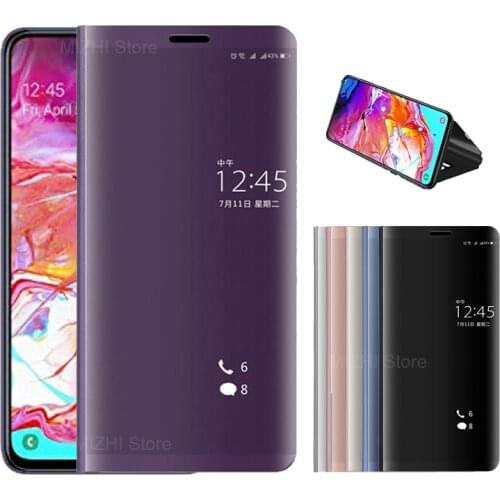 Cover For Samsung A70 Case A705F A 70 70A Luxury Flip Mirror Phone Case For Coque Samsung Galax A70 Case Funda Stand 6.7