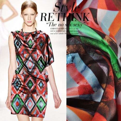 CNUM SP804 Pure Silk/ Diamond-type Lattice /Silk Fabric 93% Silk 7% Spandex Elastic/ Width1.29yd Thickness19mm/ Unit: m