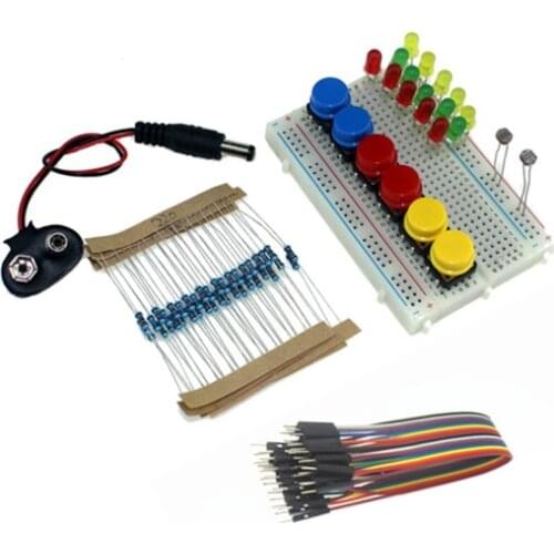 For arduino Starter Kit Resistor/LED/Capacitor/Jumper Wires/Breadboard Kit diy electronic UNO R3 Mini Breadboard LED Jumper Wire