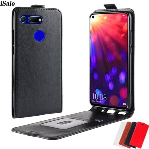 For Huawei Honor V20 View 20 Flip Case Leather Cover for Huawei Honor View 20 V20 Phone Case 6.4" Soft TPU Shell with Card Slots