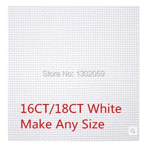 Embroidery 100X50cm Cotton Cross Stitch Fabric Canvas Aida Cloth 16CT Or 18CT